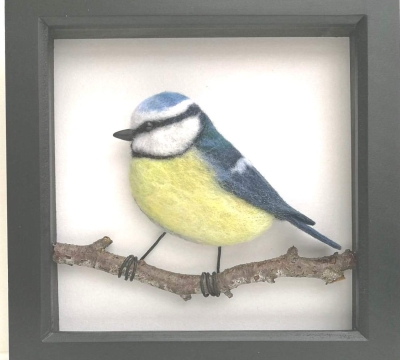 'Needle Felted Garden Birds ~ 'The Blue Tit' with Helen Hammond  (low relief) 