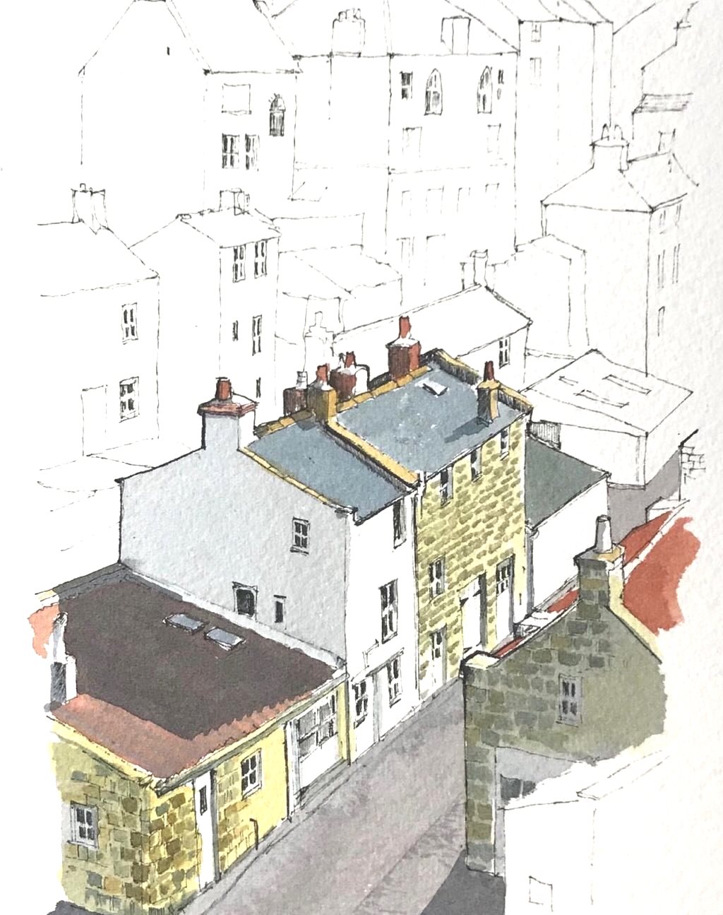 'Buildings in the Landscape'  using Line &  Wash with John Harrison 