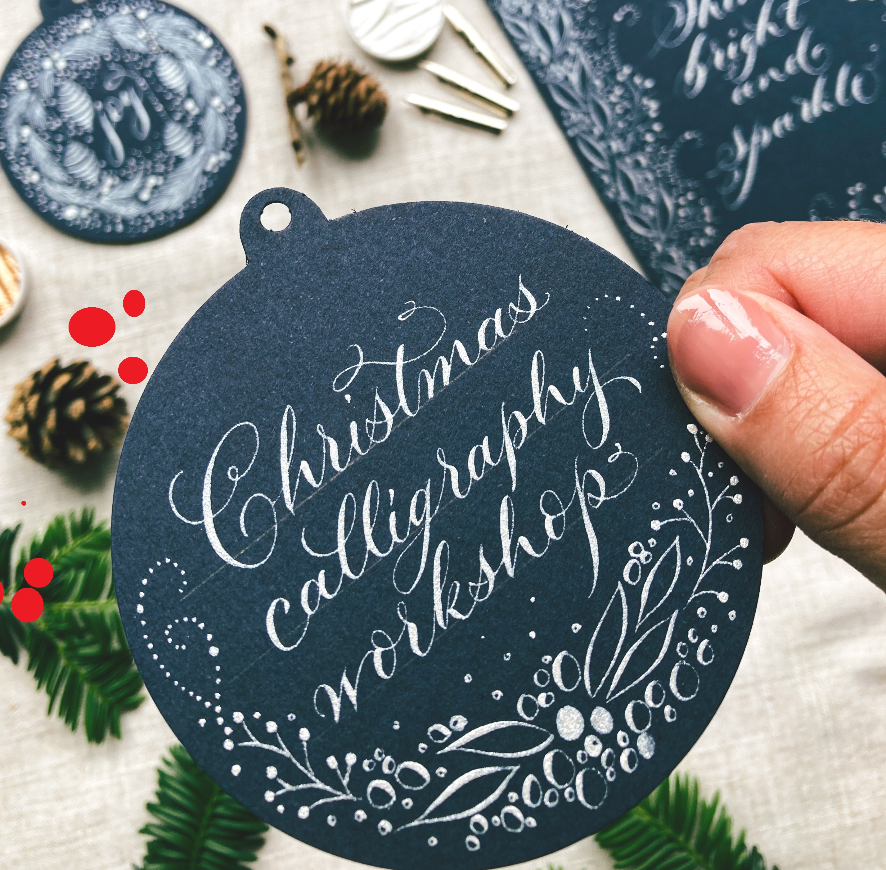 Christmas Calligraphy Workshop in Cumbria, the Lake District