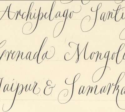 'ONLINE Calligraphy Short courses with expert, Gaynor Goffe.