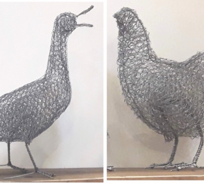 Wire Sculptures 'Ducks or Hens' with Chris Moss 