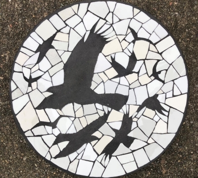 'The Crafty Corvid'  in Mosaics  ~  with Helen Clues