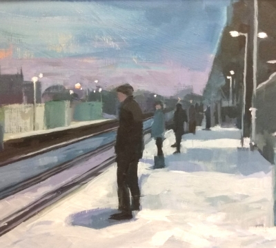 'At the Station' in Acrylics with Ceri Allen